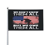Drapeau des anciens combattants, drapeau de la journée des anciens combattants, nous ne les connaissons pas tous, mais nous leur devons tous, drapeau extérieur de 3 x 5 pieds, grande bannière, drapea