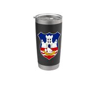 Drapeau des armoiries de la Serbie de Belgrade Gobelet isotherme en acier inoxydable double paroi