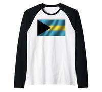 Drapeau des Bahamas Caraïbes Vacances Insulaires Souvenir Manche Raglan