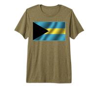 Drapeau des Bahamas Caraïbes Vacances Insulaires Souvenir T-Shirt Haut de Gamme