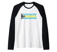Drapeau des Bahamas Lettering It is in My ADN Bahamians Manche Raglan