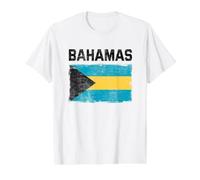 Drapeau des Bahamas T-Shirt Graphique avec Valeur, Homme, Blanc, S