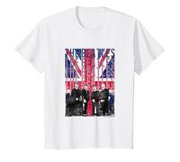 Drapeau des Beatles Liverpool T-Shirt, Enfant, Blanc, 4 Ans