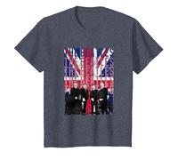 Drapeau des Beatles Liverpool T-Shirt, Enfant, Bleu Chiné, 12 Ans