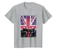 Drapeau des Beatles Liverpool T-Shirt, Enfant, Gris Chiné, 12 Ans