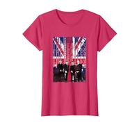 Drapeau des Beatles Liverpool T-Shirt, Femme, Rouge Chiné, XS
