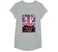 Drapeau des Beatles Liverpool T-Shirt, Fille, Gris Chiné, L