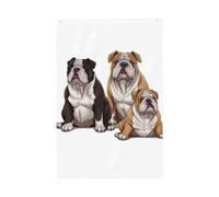 Drapeau des bouledogues anglais 6 x 0,9 m - Drapeau de jardin double face avec œillets verticaux - Drapeaux de cour pour l'extérieur de la maison et du jardin - Bannière de vacances