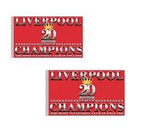Drapeau des champions de Liverpool 2025, bannière de la Ligue de football de Liverpool, 90 x 150 cm, 20e championnat