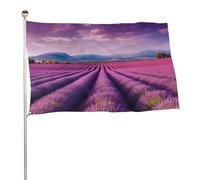 Drapeau des champs de lavande - 61 x 88,9 cm - Double face - Drapeaux de bienvenue - Bannière décorative pour cour, porche, pelouse