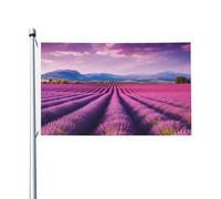 Drapeau des champs de lavande - 91 x 152 cm - Pour extérieur et intérieur - Pour le printemps, l'été, l'automne, l'hiver - Drapeau de jardin avec œillets - Double face - Pour décoration de cour