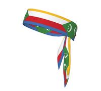 Drapeau des Comores Bandeau de Sport Bandeau Élastique Absorbant Accessoire pour Running Activités de Plein Air