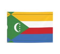 Drapeau des Comores Décoration murale à suspendre, adaptée pour diverses scènes, fêtes, rassemblements (119,4 x 180,3 cm) Bannière festive