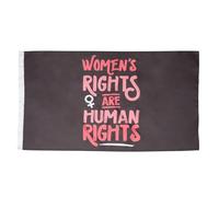 Drapeau des Droits des Femmes Noir Rouge, pour Mât, Polyester Résistant | Facile à Suspendre, Décor Jardin et Fête, Résistant à Décoloration, Usage Extérieur Pratique
