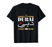 Drapeau des Émirats Arabes Unis de Dubaï inspiré du Patrimoine culturel T-Shirt Graphique avec Valeur, Homme, Noir, S