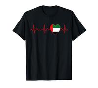 Drapeau des ÉMIRATS Arabes Unis - Heartbeat ECG Patriotic National T-Shirt