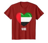Drapeau des Émirats Arabes Unis T-Shirt, Enfant, Canneberge, 2 Ans
