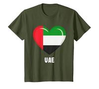 Drapeau des Émirats Arabes Unis T-Shirt, Enfant, Olive, 6 Ans