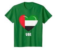 Drapeau des Émirats Arabes Unis T-Shirt, Enfant, Vert Kelly, 10 Ans