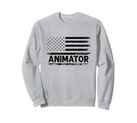 Drapeau des États-Unis Animateur Dessin Dessin Croquis Animation Raconter des histoires Sweatshirt