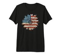 Drapeau des États-Unis comme Plante de Jardin Tournesol T-Shirt Haut de Gamme