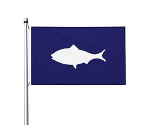 Drapeau des États-Unis commissaire des pêches drapeau 0,9 x 1,5 m décoration extérieure bannière légère bannière maison et fête décoration de cour 3 x 5 bannière