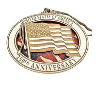 Drapeau des États-Unis d'Amérique - Décoration commémorative du 250e anniversaire patriotique du centenaire - Fait à la main - Fabriqué aux États-Unis