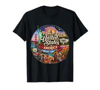 Drapeau des États-Unis d'Amérique, Rouge, Blanc, Bleu T-Shirt