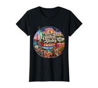 Drapeau des États-Unis d'Amérique, Rouge, Blanc, Bleu T-Shirt Graphique avec Valeur