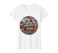 Drapeau des États-Unis d'Amérique, Rouge, Blanc, Bleu T-Shirt Graphique avec Valeur