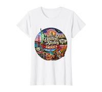 Drapeau des États-Unis d'Amérique, Rouge, Blanc, Bleu T-Shirt Graphique avec Valeur