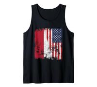 Drapeau des États-Unis d'Indonésie Vieilli - Demi américain Débardeur