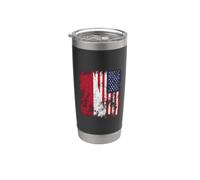 Drapeau des États-Unis d'Indonésie vieilli - Demi américain Gobelet isotherme en acier inoxydable double paroi