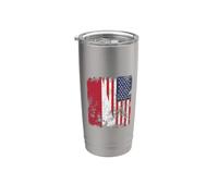 Drapeau des États-Unis d'Indonésie vieilli - Demi américain Gobelet isotherme en acier inoxydable double paroi