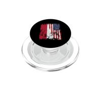 Drapeau des États-Unis d'Indonésie Vieilli - Demi américain PopSockets PopGrip pour MagSafe