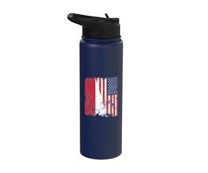 Drapeau des États-Unis d'Indonésie vieilli - Demi américain Stainless Steel Insulated Water Bottle