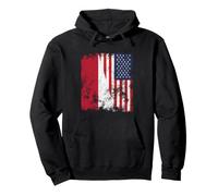 Drapeau des États-Unis d'Indonésie Vieilli - Demi américain Sweat à Capuche