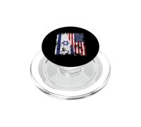 Drapeau des États-Unis d'Israël Vieilli - Demi américain PopSockets PopGrip pour MagSafe