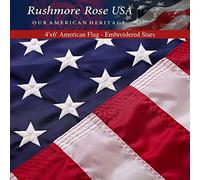 Drapeau des États-Unis : Drapeau américain 100% fabriqué aux États-Unis - Étoiles brodées et rayures cousues.