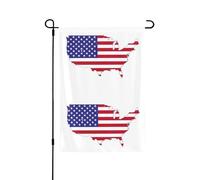 Drapeau des États-Unis - Drapeau décoratif double face - 71 x 102 cm - Bannière d'extérieur toutes saisons pour porche, terrasse, jardin