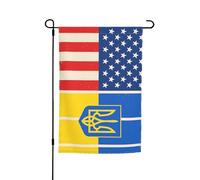 Drapeau des États-Unis et de l'Ukraine pour toutes les occasions, jardin, toutes saisons, décoration de cour pour patios drapeaux