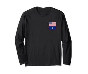 Drapeau des États-Unis et du Territoire des États-Unis de Guam Manche Longue