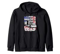 Drapeau des États-Unis « I Just Dropped a Load Big-Rig Trucker » pour la fête des pères Sweat à Capuche
