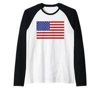 Drapeau des États-Unis Manche Raglan