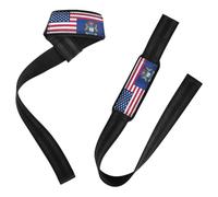 Drapeau des États-Unis Michigan Bandages de poignet et sangles de levage rembourrées en néoprène 66 cm Accessoires de gym pour haltérophilie, culturisme, musculation