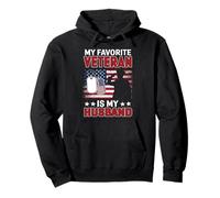 Drapeau des États-Unis « My Favorite Veteran is My Husband » Sweat à Capuche