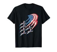 Drapeau des États-Unis Patriotique Jets Indépendance Day 4 Juillet T-Shirt