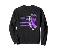 Drapeau des États-Unis - Ruban de Sensibilisation à la maladie d'Alzheimer Sweatshirt