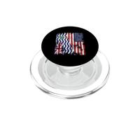 Drapeau des États-Unis Territoire Britannique de l'océan Indien Vieilli PopSockets PopGrip pour MagSafe