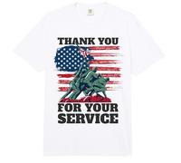 Drapeau des États-Unis « Thank You for Your Service » - Jour commémoratif des Anciens Combattants Comfort Colors Adult Heavyweight T-Shirt
